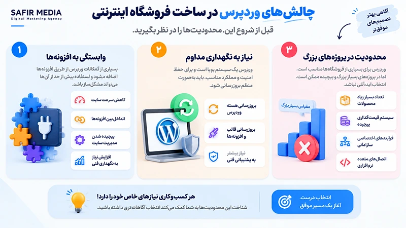 معایب  طراحی سایت فروشگاه اینترنتی با وردپرس
